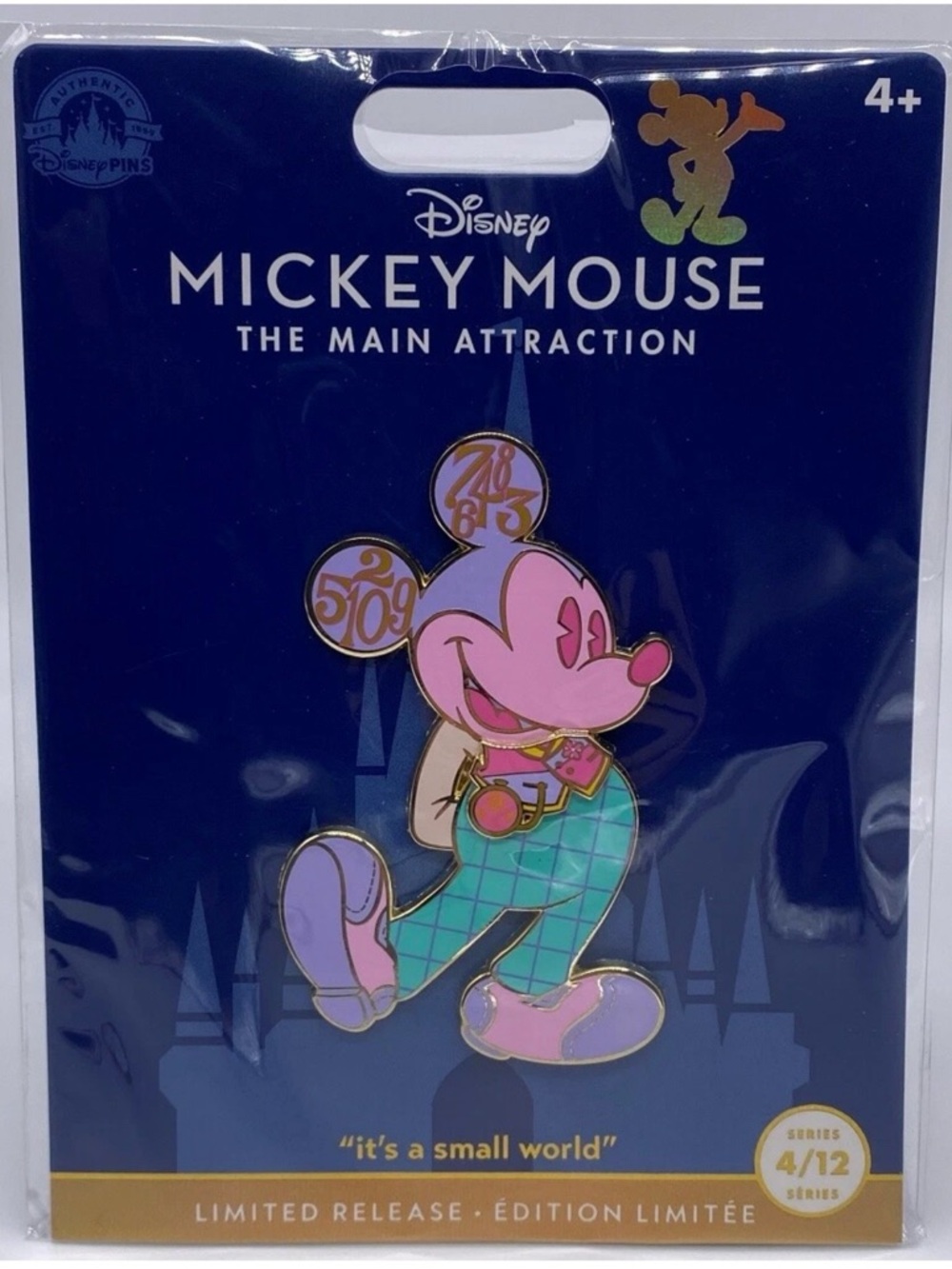 Disney Mickey Mouse Main Attraction Limited Edition It's a Small World Pin NIP